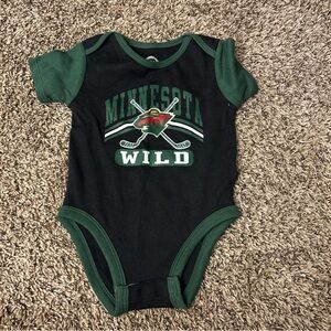 NHL Minnesota Wild Bodysuit Black and Green